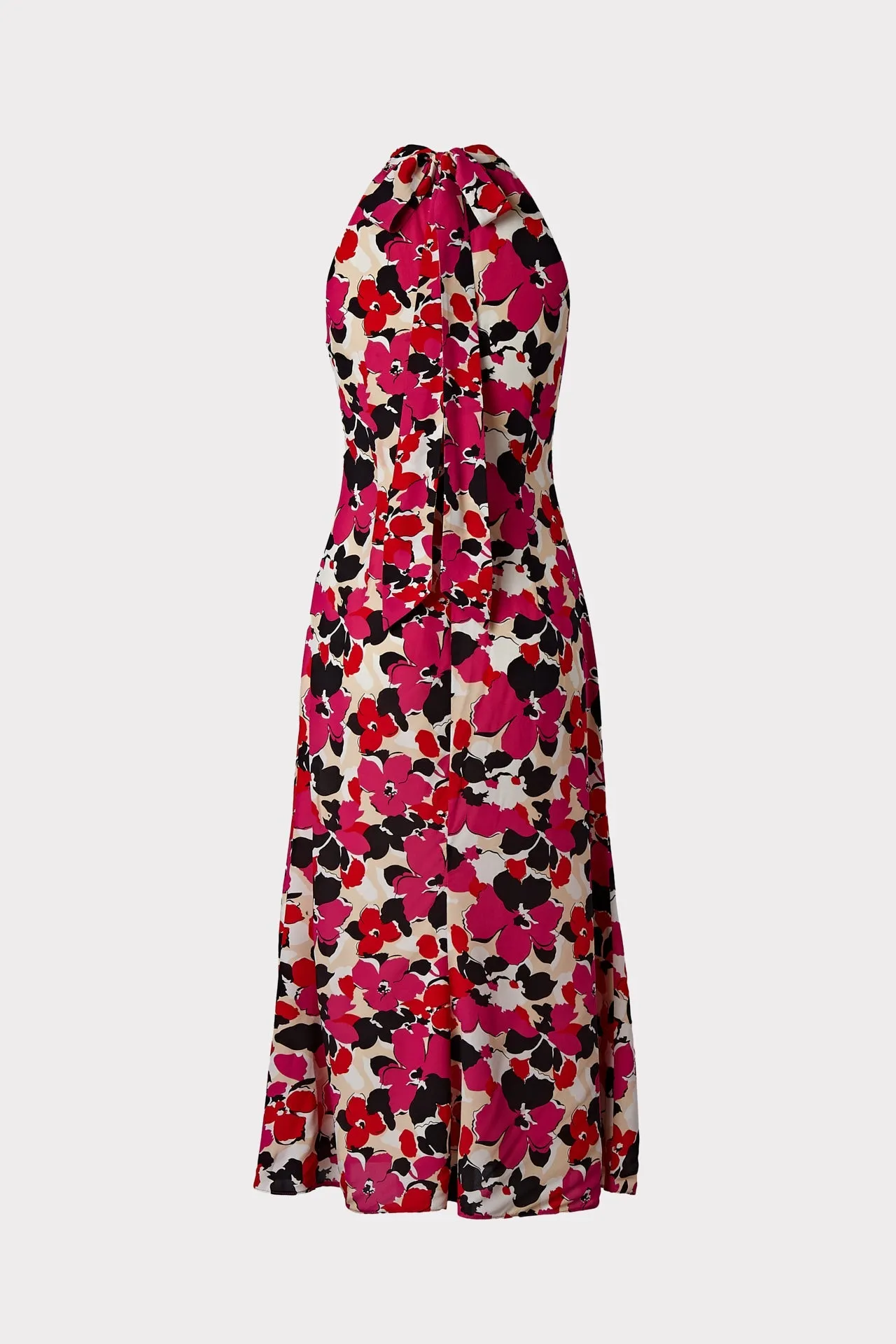 Adrian Viola Print Dress