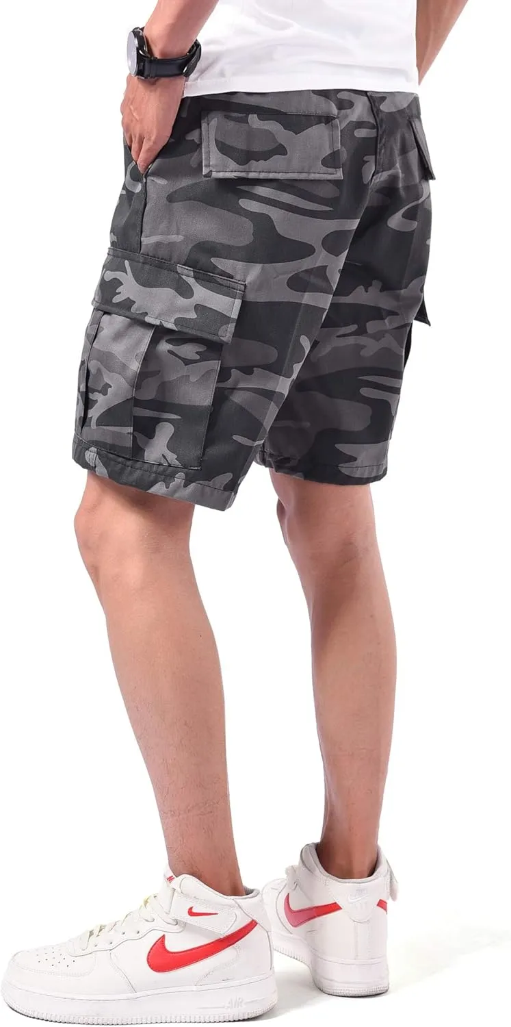 Backbone Mens Army Tactical Military BDU Shorts Work Fishing Camping Casual Camouflage Cargo Shorts