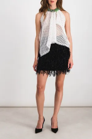 Chain detail halterneck top