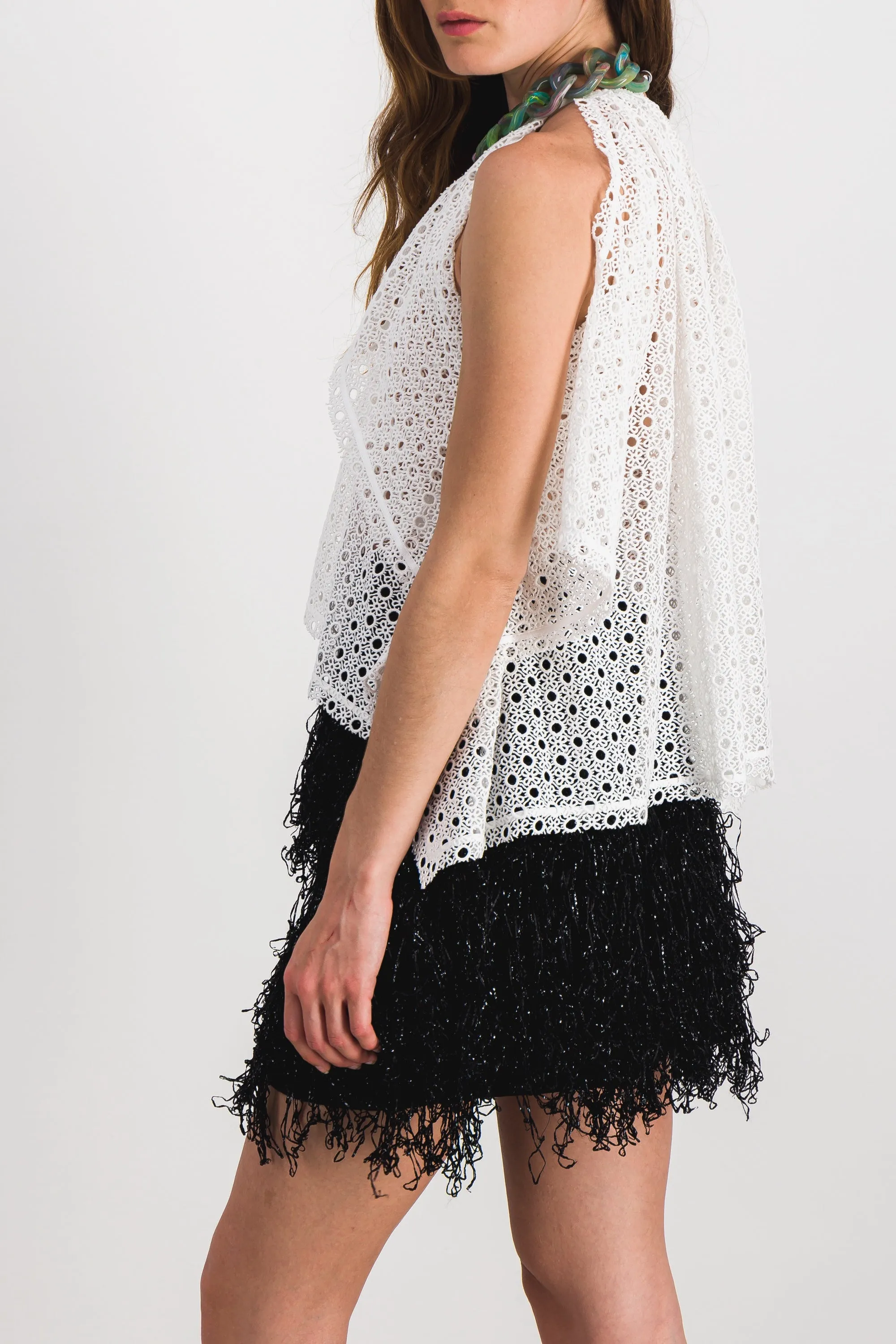 Chain detail halterneck top