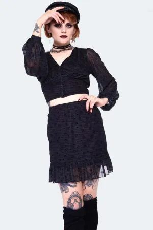 Dark Green Zebra With Stars Mini Skirt