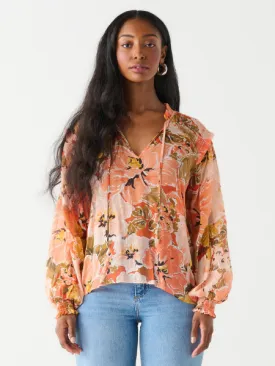 Dex Smocked Shoulder Blouse