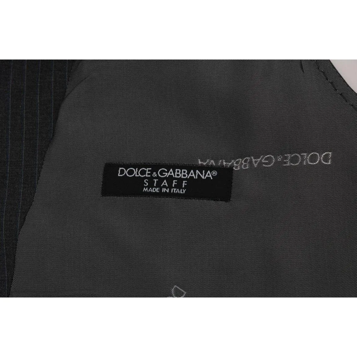 Dolce & Gabbana Elegant Gray Striped Waistcoat Vest