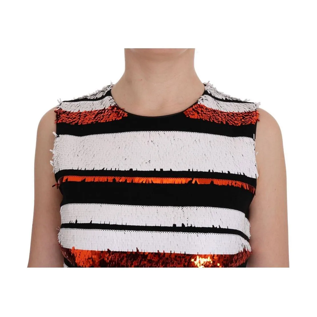 Dolce & Gabbana Sleeveless Striped Sheath Dress