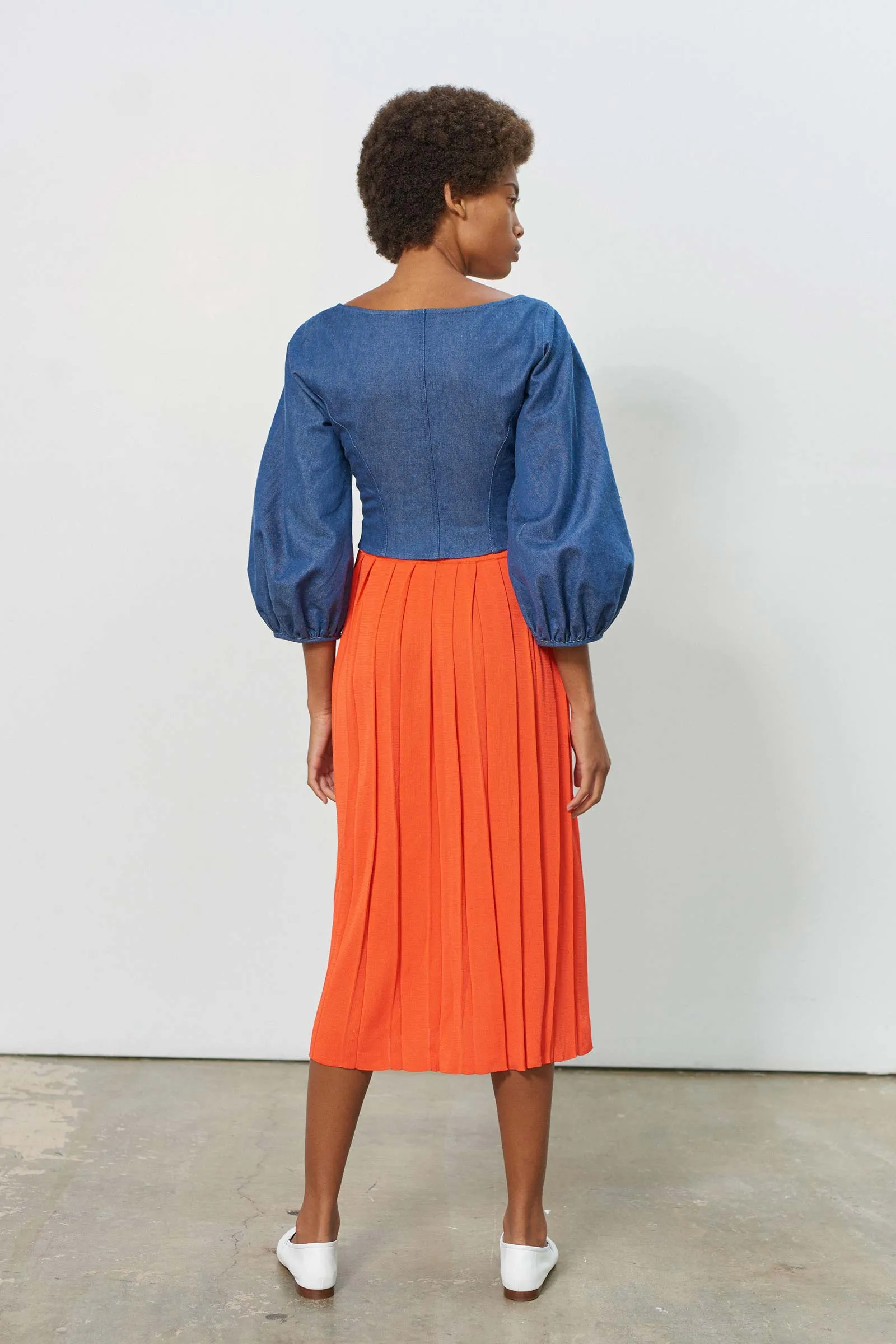 Edda Denim Cropped Top