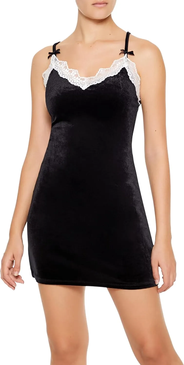 Forever 21 Women's Velvet Bodycon Mini Slip Dress
