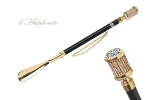 Glamorous Italian Shoehorn: Handmade with Precious Crystals