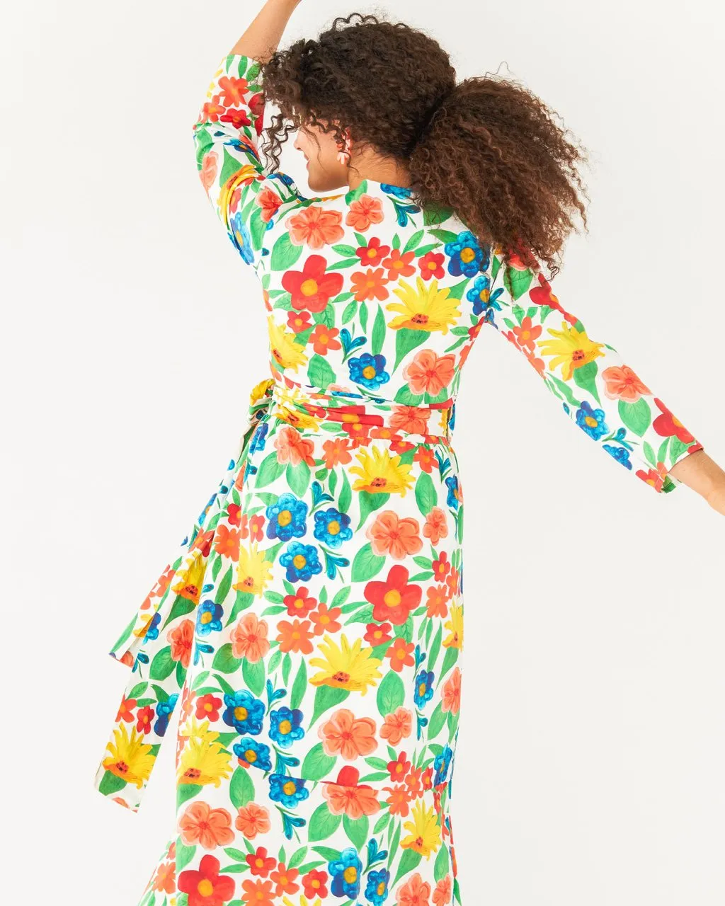 Large Bright Floral Dress