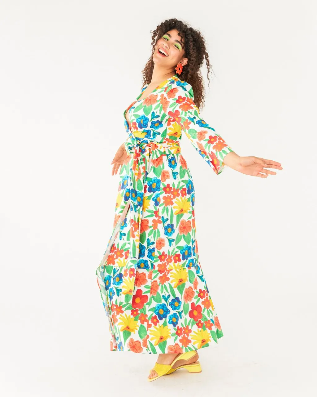 Large Bright Floral Dress
