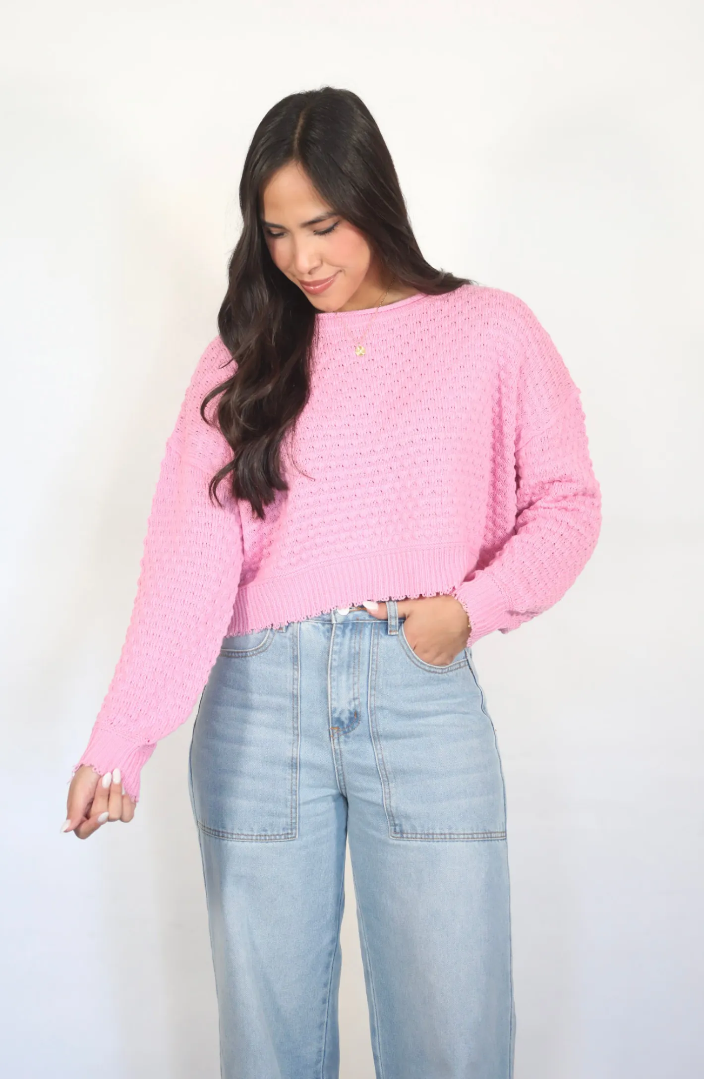 Lovely Lifestyle Pink Sweater