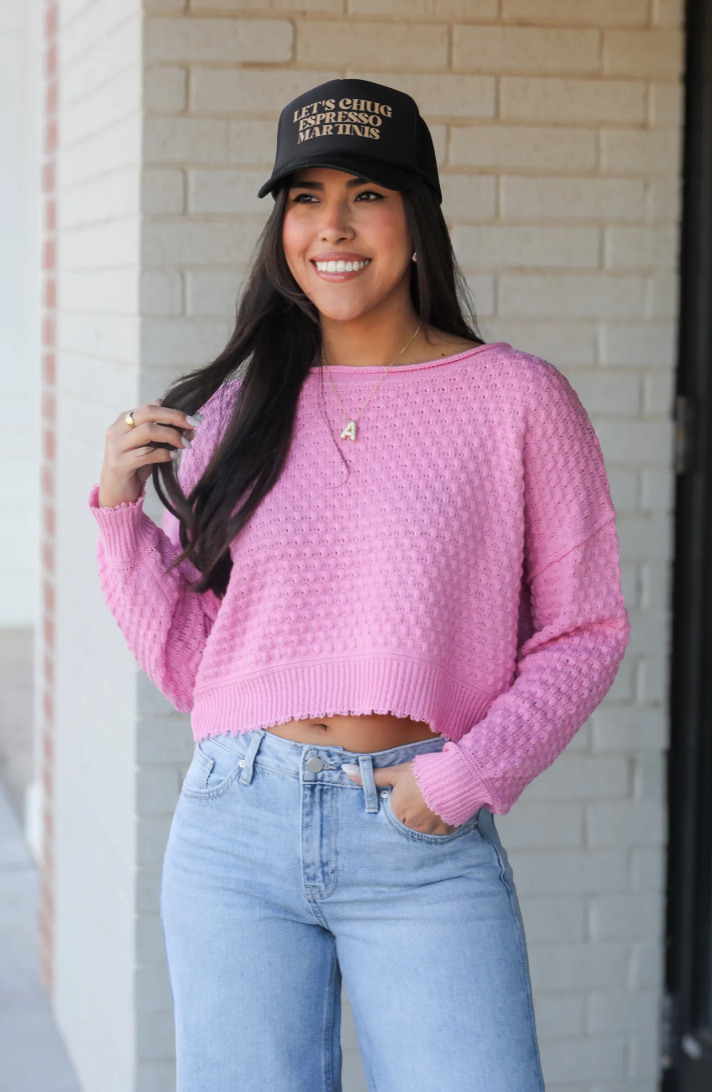 Lovely Lifestyle Pink Sweater