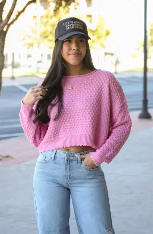 Lovely Lifestyle Pink Sweater