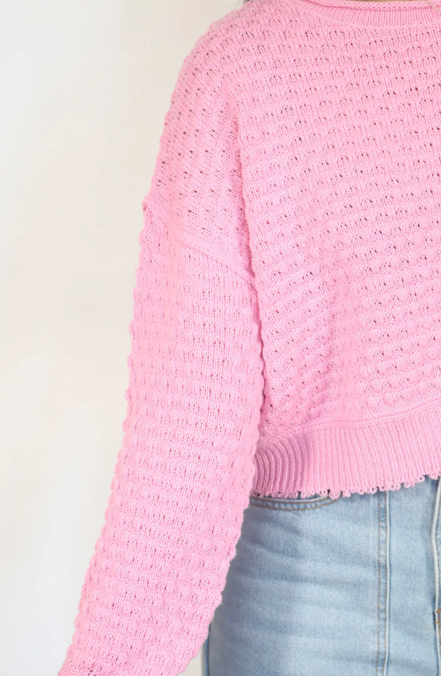 Lovely Lifestyle Pink Sweater
