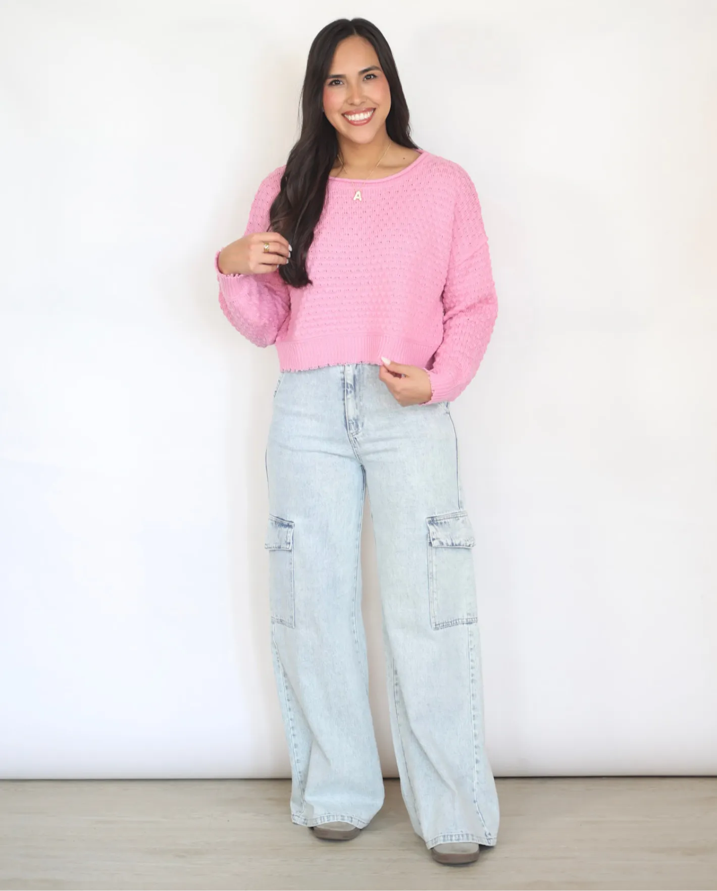 Lovely Lifestyle Pink Sweater