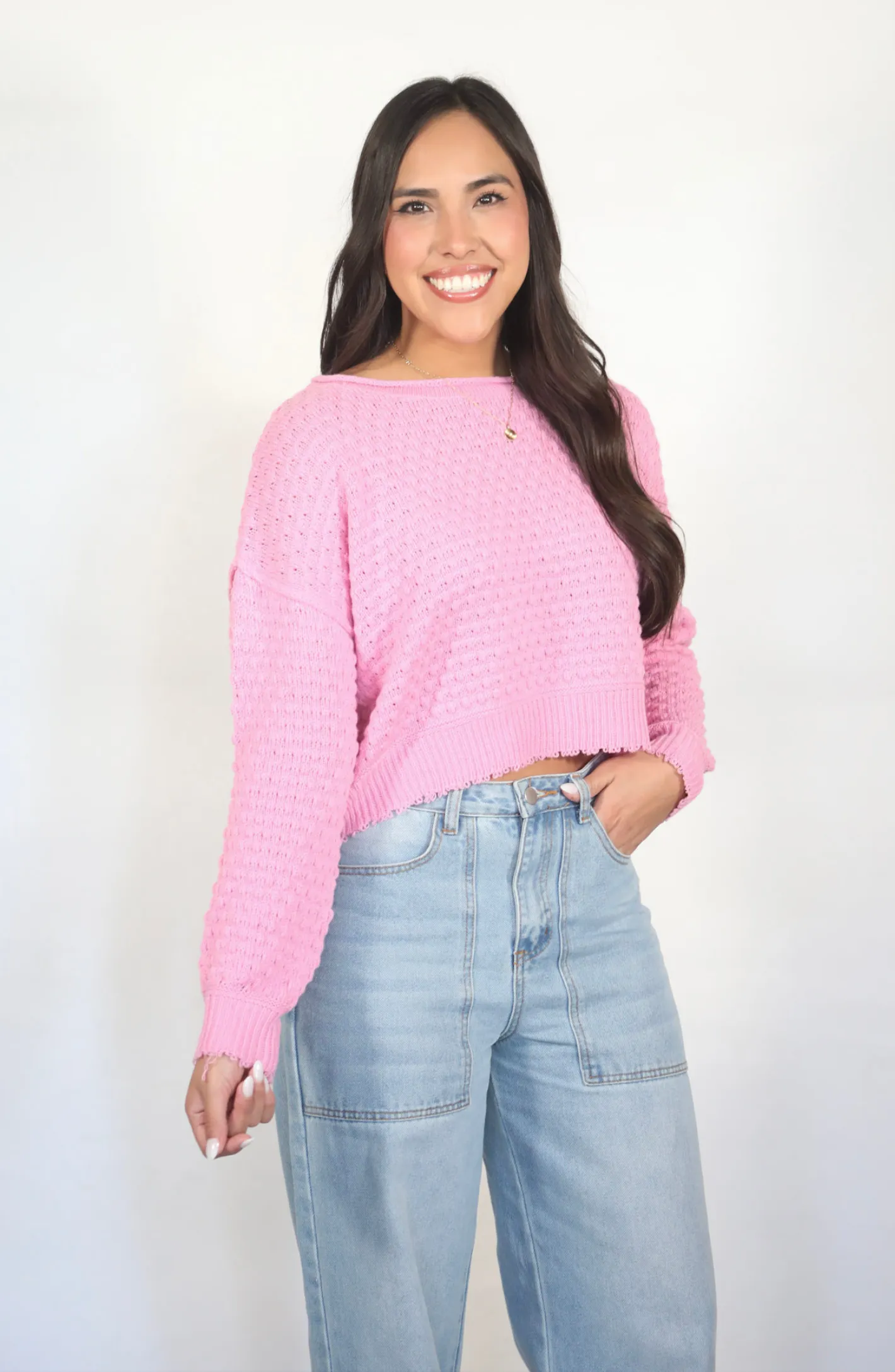 Lovely Lifestyle Pink Sweater