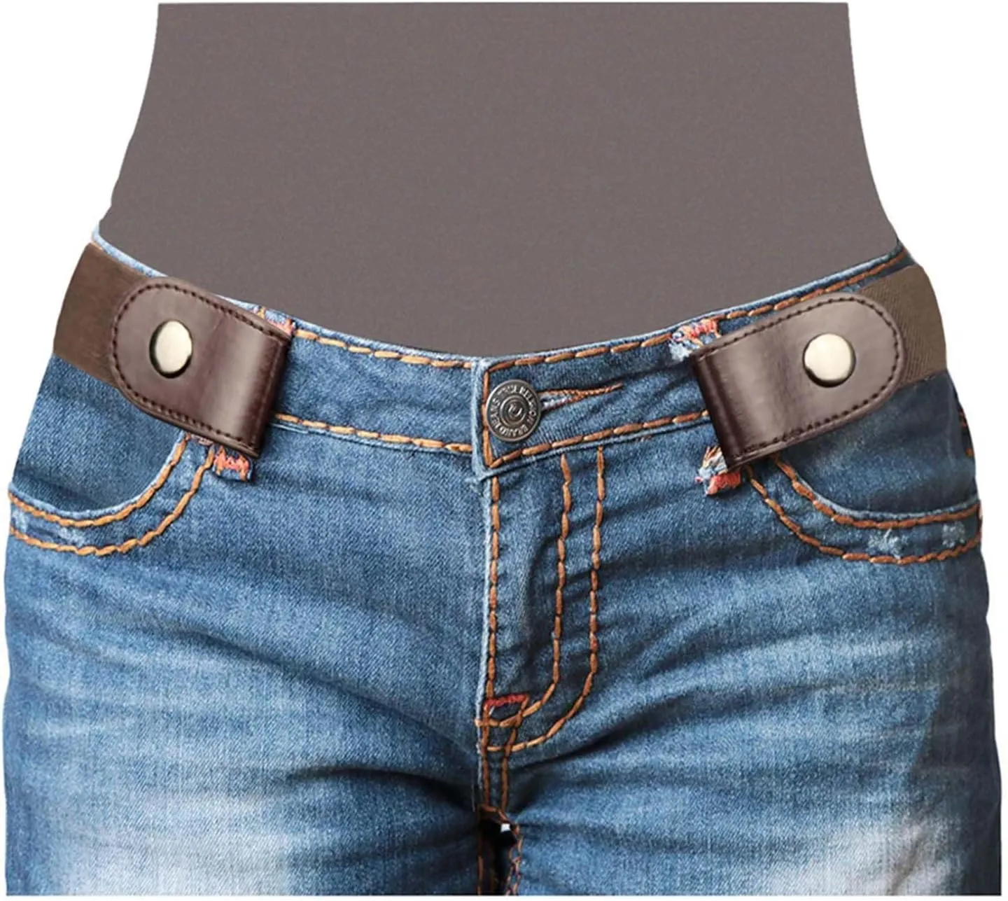 maikun No Buckle Women Men Stretch Belt, Invisible Elastic Belt for Jeans Pants Dresses