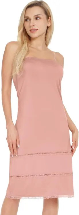 MANCYFIT Women's Tube Top Dress Slip Sleeveless Underdress Invisible Straps