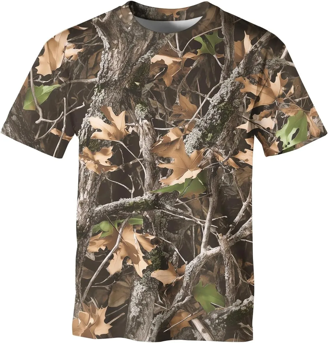Men's Camo T Shirt Hunting Shirts Short Sleeve Fishing Camouflage Shirt