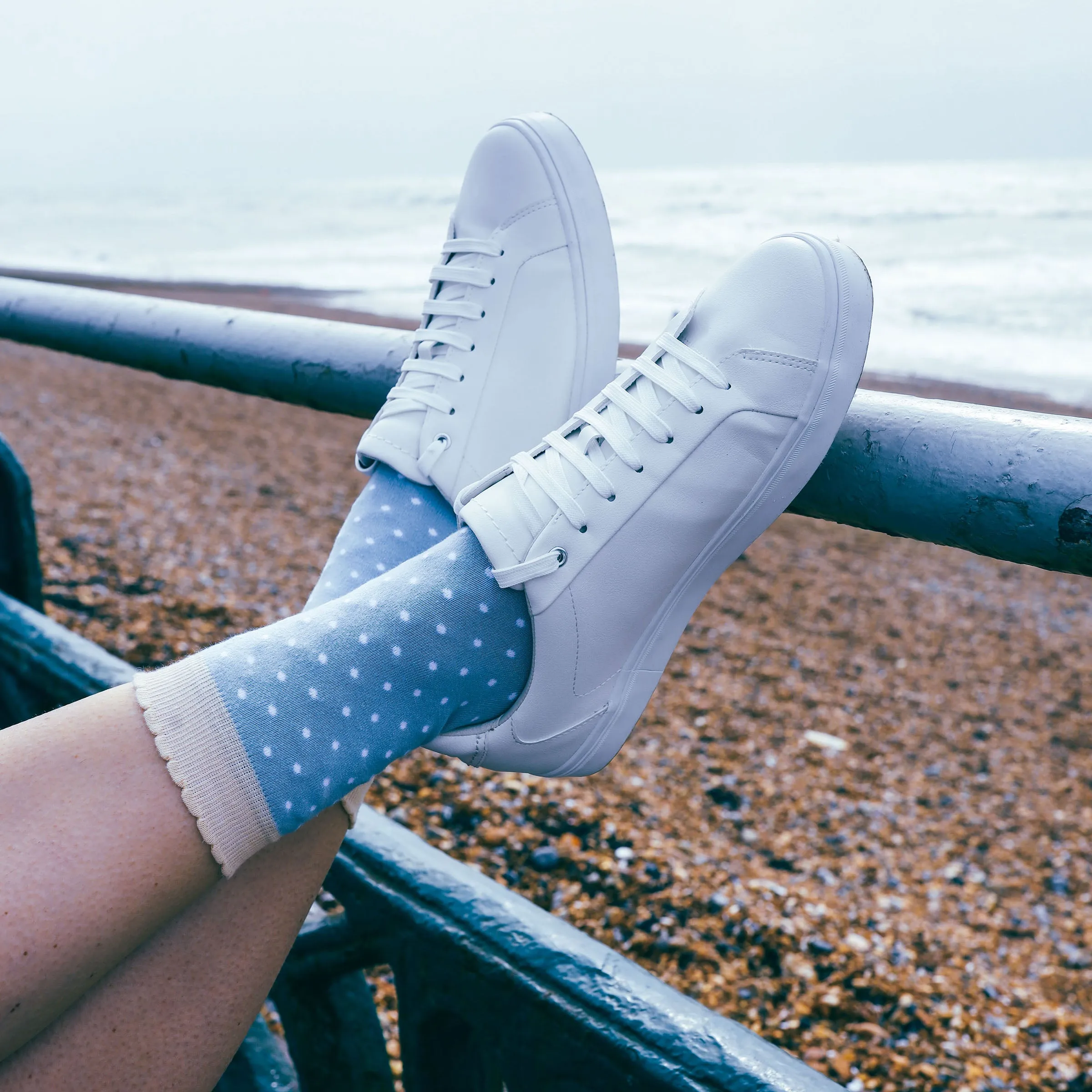 Pin Polka Women's Socks - Blue
