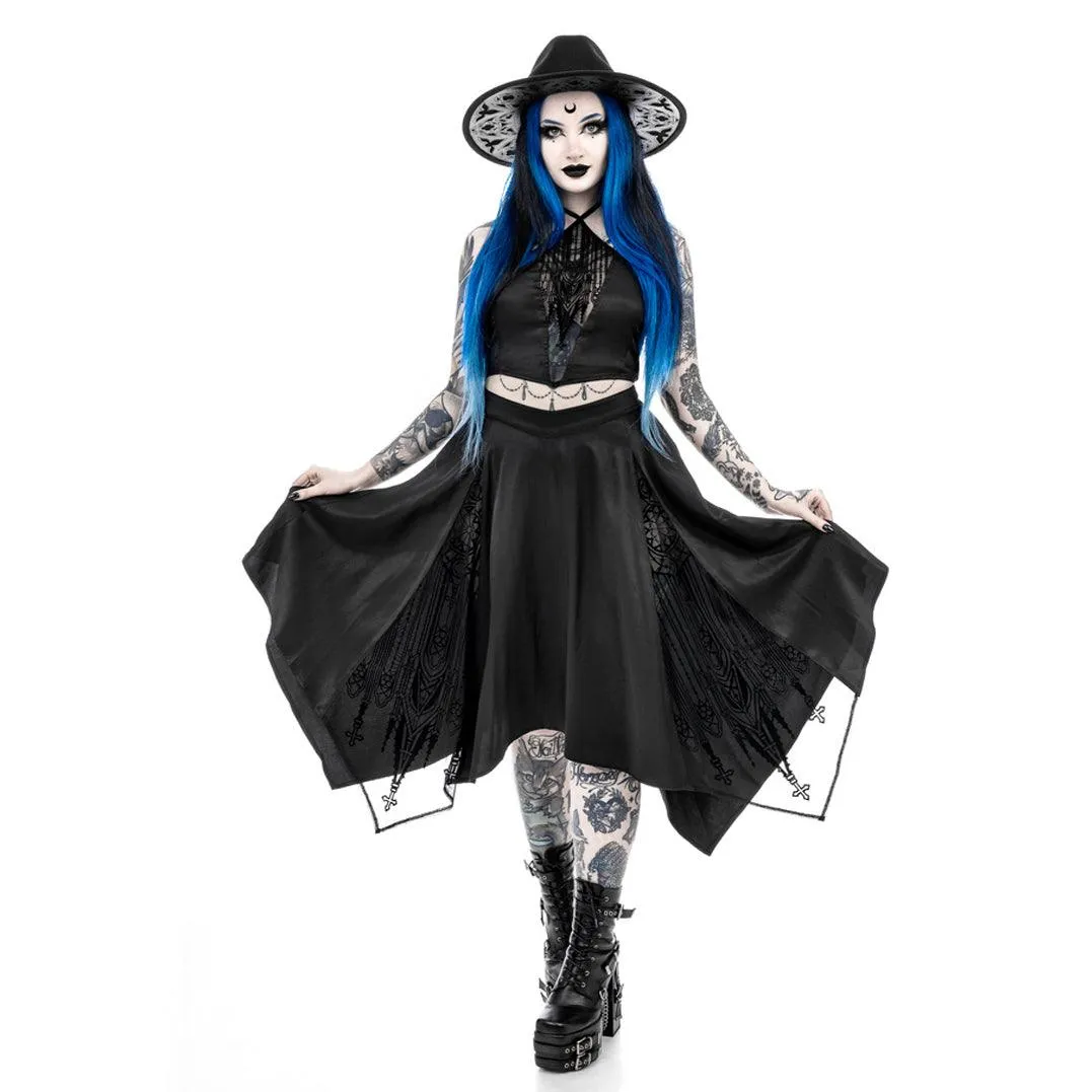Restyle - Leviathan  - Gothic Midi Womens Skirt