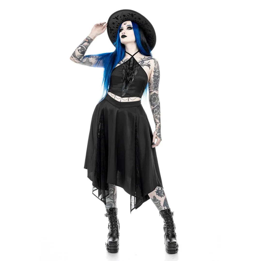 Restyle - Leviathan  - Gothic Midi Womens Skirt