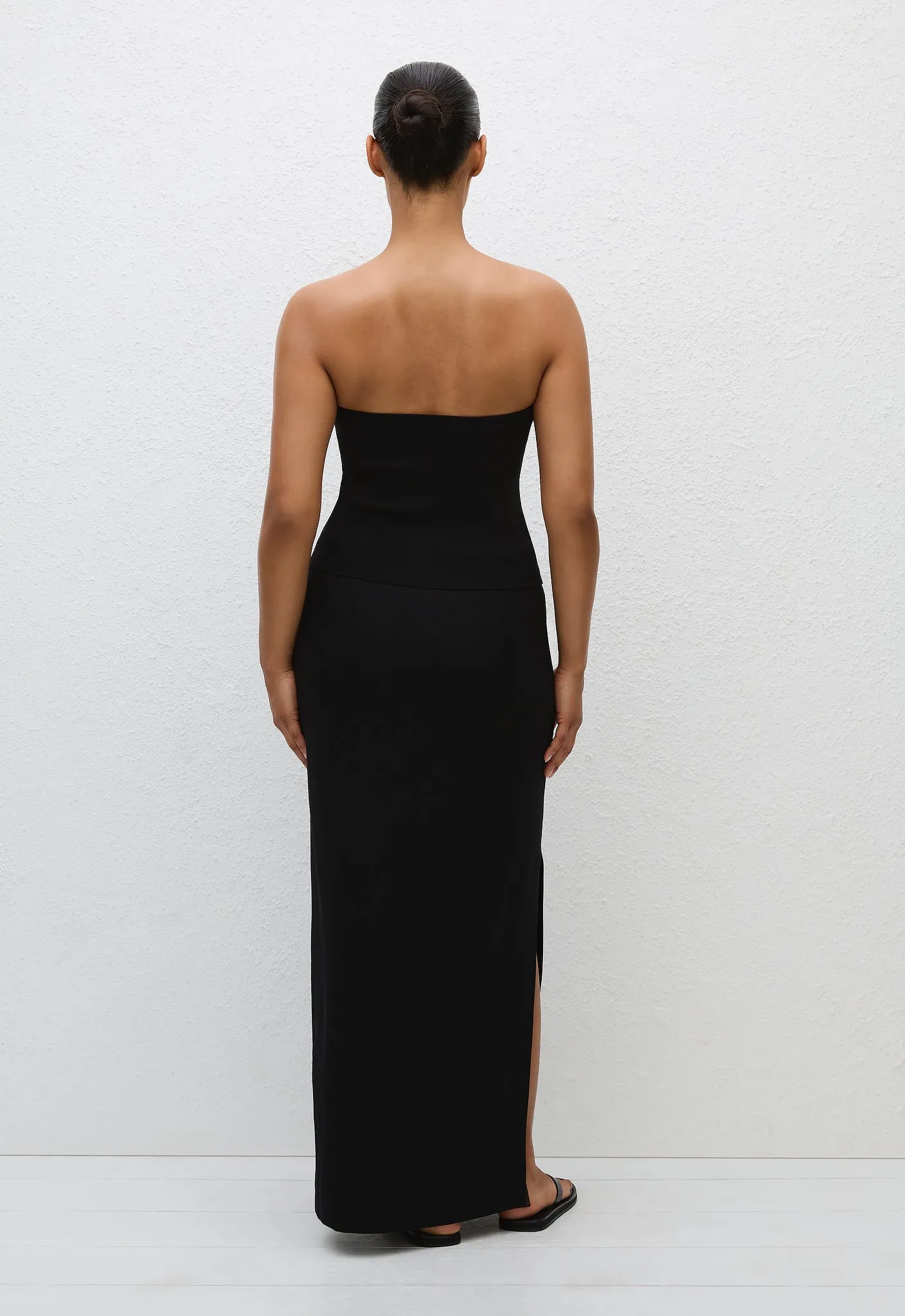 Strapless Knit Top - Black