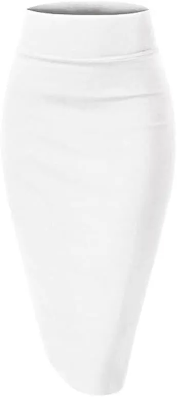 TRENDMALLS Women's High Waist Stretch Below Knee Suit Pencil Skirts for Women