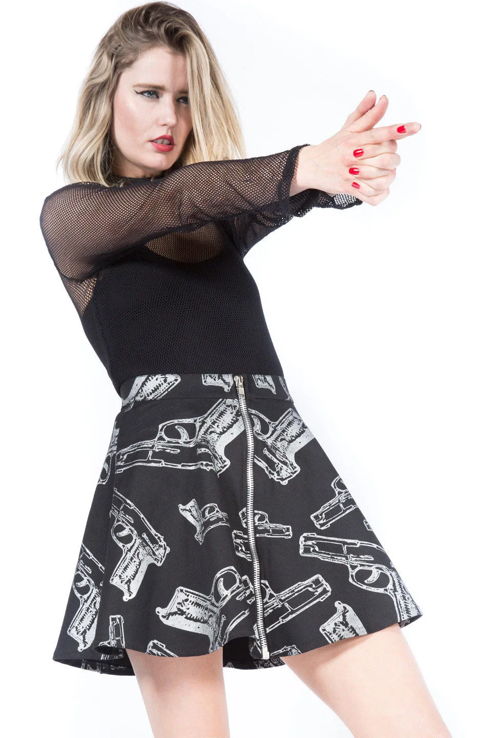 Vintage Guns Suck Skirt