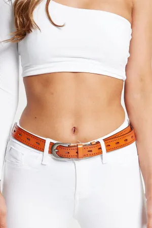 Vintage Style Belt in Orange