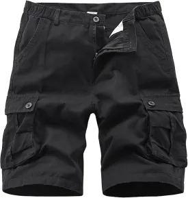 VtuAOL Men's Cargo Shorts for Men Casual Cotton Fishing Hiking Shorts with Multi Pockets