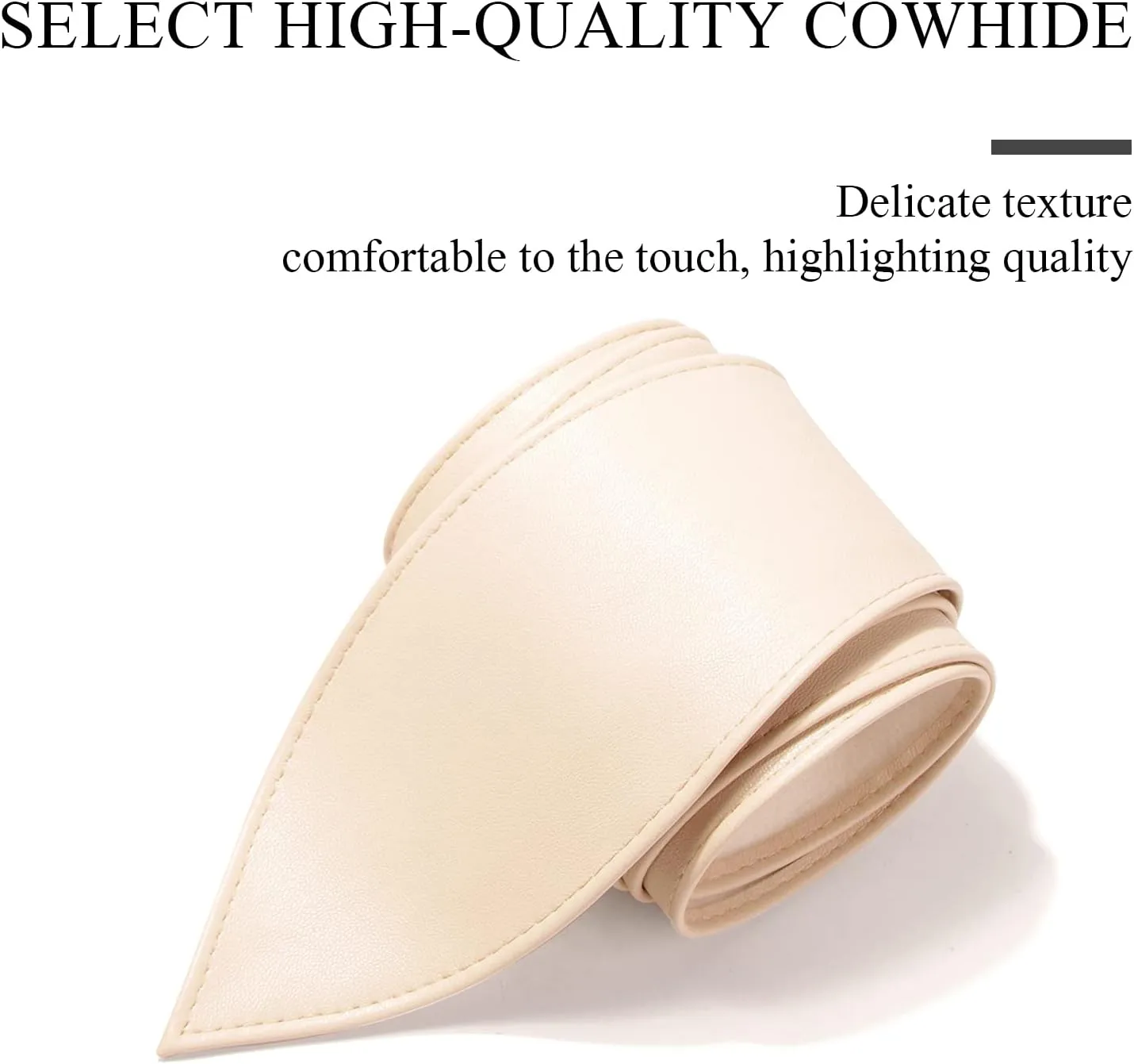 Women Obi Belt Wide Cinch Belt Soft PU Leather Tie Up Wrap Around Waist Belt Knotted Waistband Corset Belt For Dress