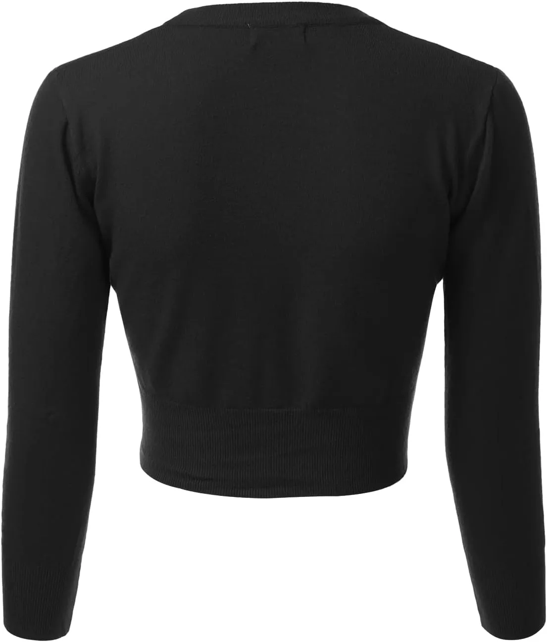 Women's 3/4 Sleeve Soft Open Front Cropped Sweater Cardigan (S-XXL)